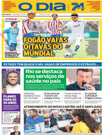 Capa do jornal O Dia 24/06/2025