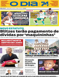 Capa do jornal O Dia 24/07/2025