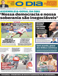 Capa do jornal O Dia 24/09/2025