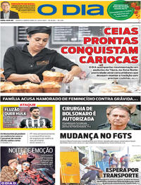 Capa do jornal O Dia 24/12/2025