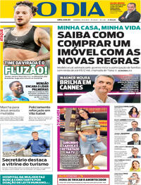 Capa do jornal O Dia 25/05/2025
