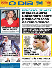 Capa do jornal O Dia 25/07/2025