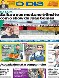 Capa do jornal O Dia 25/10/2025