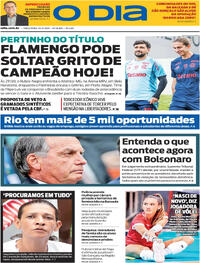 Capa do jornal O Dia 25/11/2025