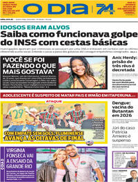 Capa do jornal O Dia 26/06/2025