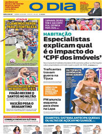 Capa do jornal O Dia 26/10/2025