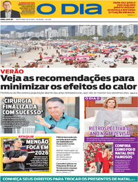 Capa do jornal O Dia 26/12/2025