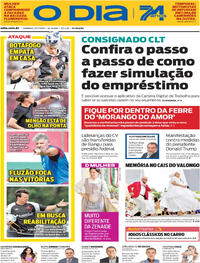 Capa do jornal O Dia 27/07/2025