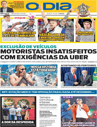 Capa do jornal O Dia 27/10/2025