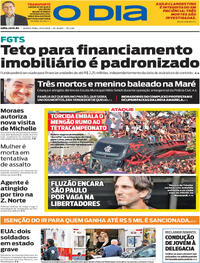 Capa do jornal O Dia 27/11/2025