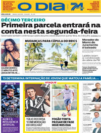 Capa do jornal O Dia 28/06/2025