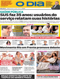 Capa do jornal O Dia 28/09/2025