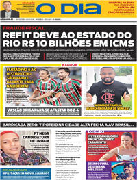 Capa do jornal O Dia 28/11/2025