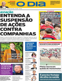 Capa do jornal O Dia 28/12/2025