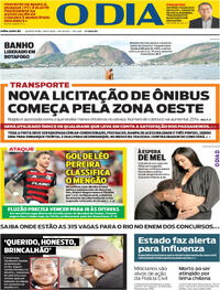 Capa do jornal O Dia 29/05/2025