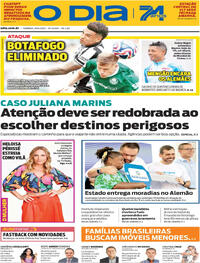 Capa do jornal O Dia 29/06/2025