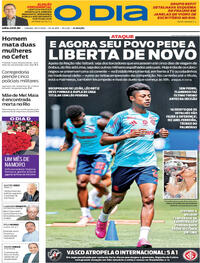 Capa do jornal O Dia 29/11/2025