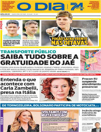 Capa do jornal O Dia 30/07/2025