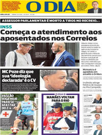 Capa do jornal O Dia 31/05/2025