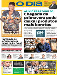 Capa do jornal O Dia 31/08/2025