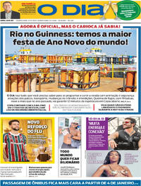 Capa do jornal O Dia 31/12/2025