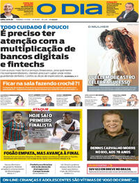 Capa do jornal O Dia 01/03/2026