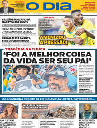Capa do jornal O Dia 01/04/2026