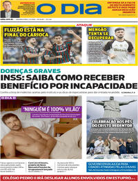 Capa do jornal O Dia 02/03/2026