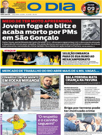 Capa do jornal O Dia 02/06/2026