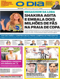 Capa do jornal O Dia 03/05/2026