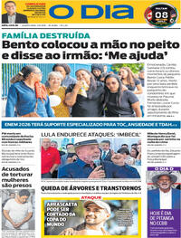 Capa do jornal O Dia 03/06/2026