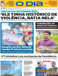 Capa Jornal O Dia