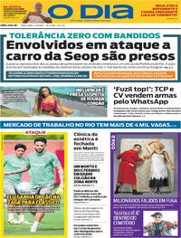 Capa Jornal O Dia