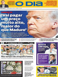 Capa do jornal O Dia 05/01/2026