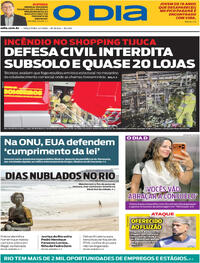 Capa do jornal O Dia 06/01/2026