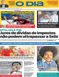 Capa do jornal O Dia 06/04/2026