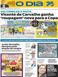 Capa do jornal O Dia 06/06/2026