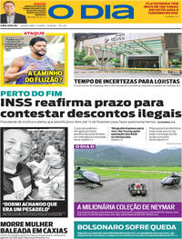 Capa do jornal O Dia 07/01/2026