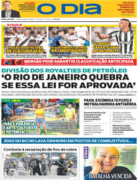 Capa do jornal O Dia 07/05/2026