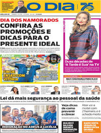 Capa do jornal O Dia 07/06/2026