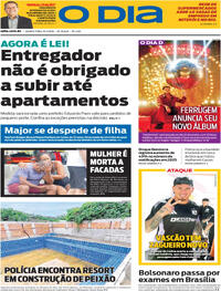 Capa do jornal O Dia 08/01/2026