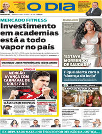 Capa do jornal O Dia 08/02/2026