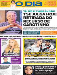 Capa Jornal O Dia