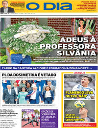 Capa do jornal O Dia 09/01/2026
