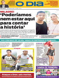 Capa do jornal O Dia 10/02/2026