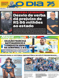 Capa Jornal O Dia