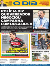 Capa do jornal O Dia 12/03/2026