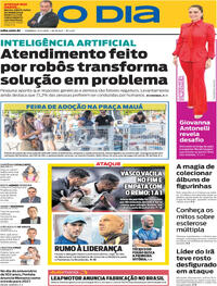 Capa do jornal O Dia 12/04/2026