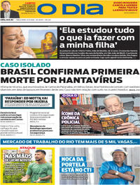 Capa do jornal O Dia 12/05/2026