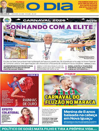 Capa do jornal O Dia 13/02/2026
